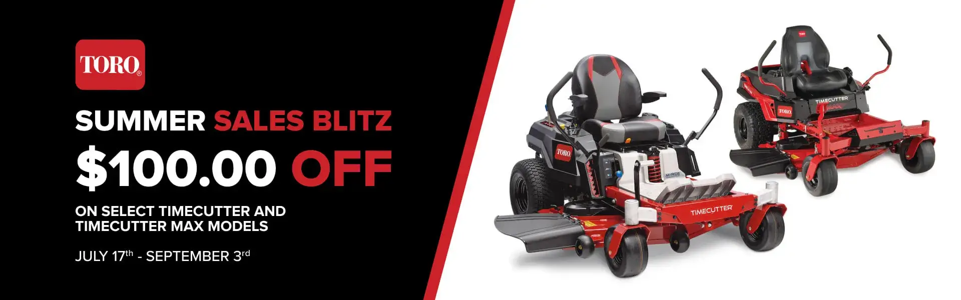 Save $100 - Toro Summer Sales Blitz